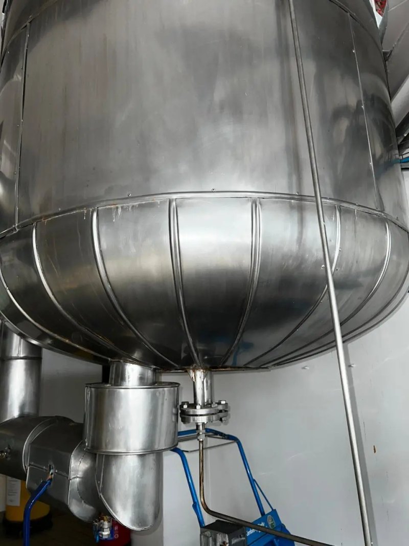 USED GINOX ATEX STAINLESS STEEL REACTOR 316L 1130 LITERS WITH HEAT INSULATED HALF ROD