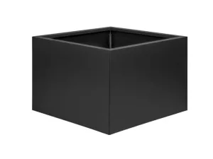 Bloembak Vlak Grafiet Zwart - 60 cm hoog