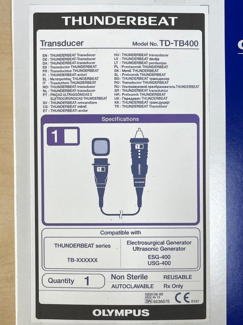 Olympus Thunderbeat Model: TD-TB400 YOM: 2022 -3 pieces