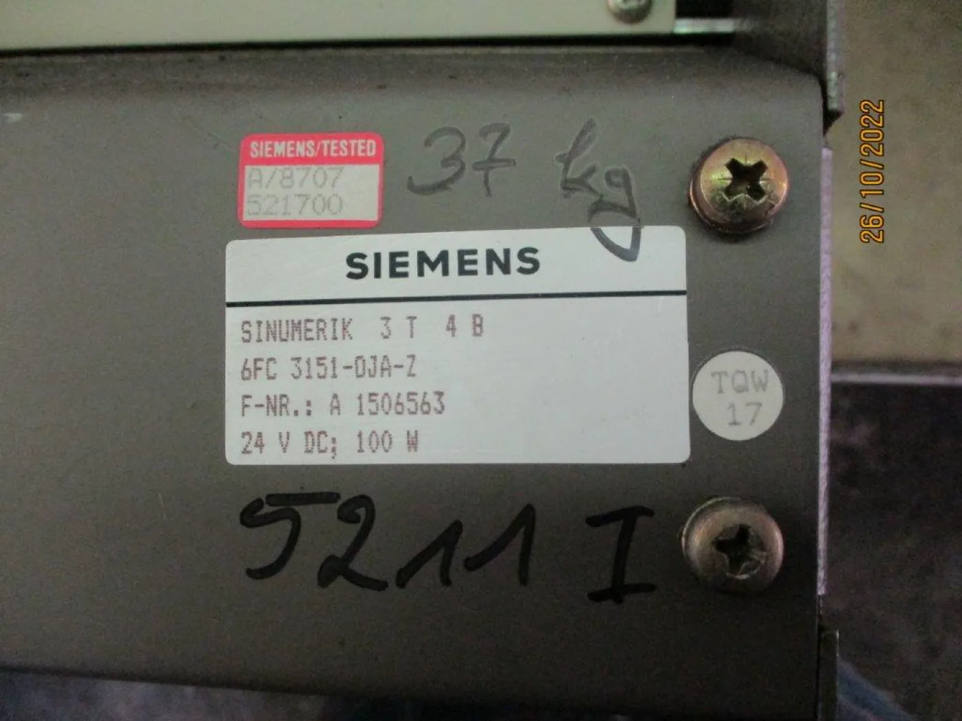 3-T 4B 6FC 3151-OJA-Z SIEMENS SINUMERIK 1988 - 1