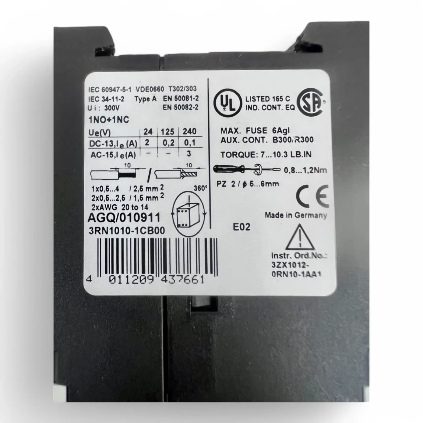 SIEMENS SIRIUS 3R Überwachungsrelais 3RN1010-1CB00 - 5