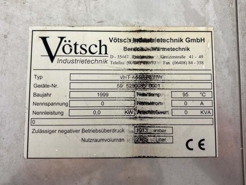 Vötsch VHT 155/170 WW (vacuum, 22 m2) - Tray dryer
