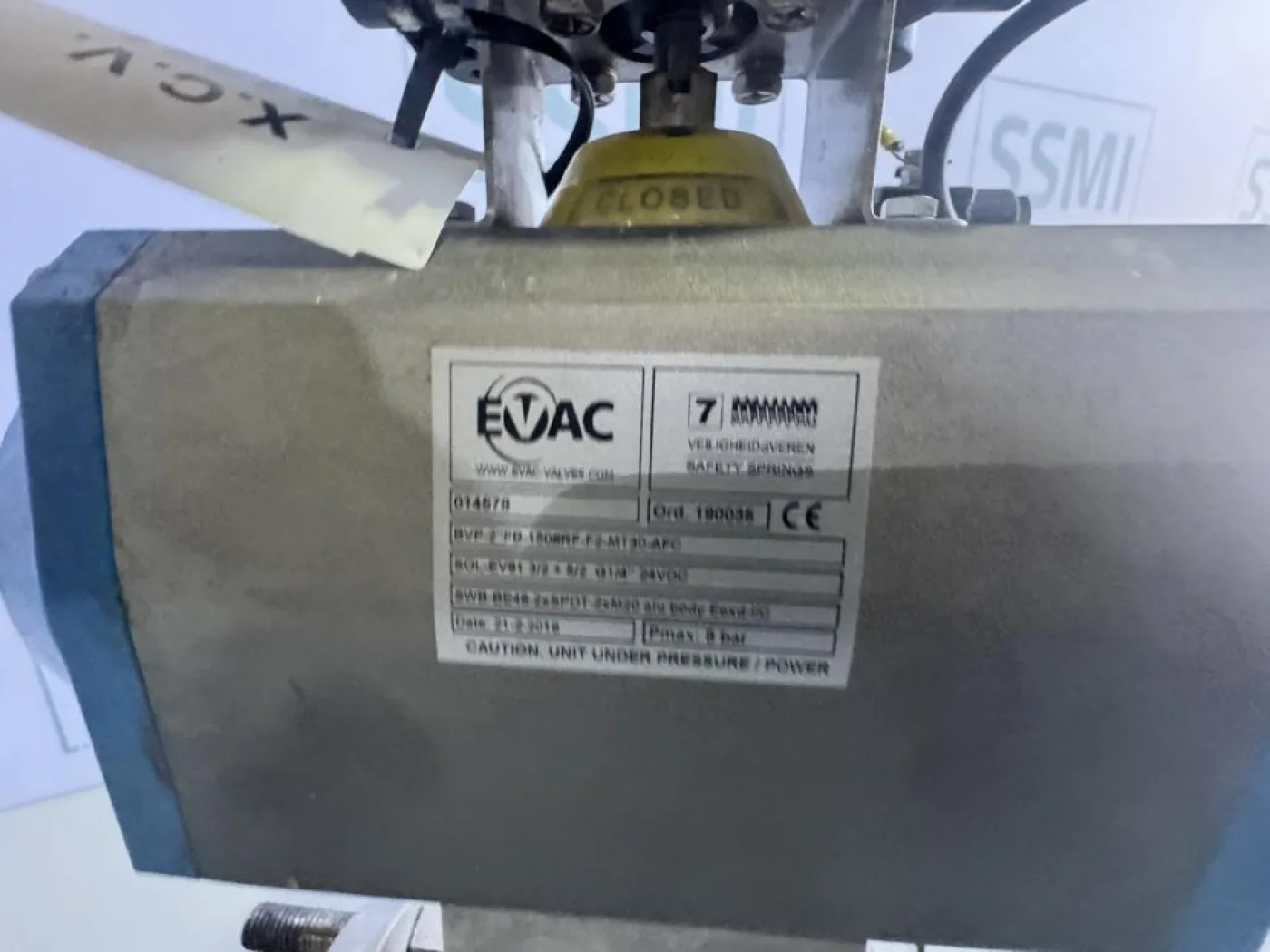 2019 EVAC / Max.-Air Technology Luftbereift Ball Valve with Actuator - 2