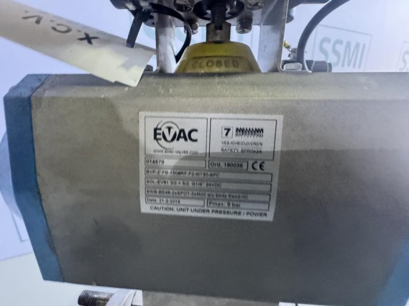 2019 EVAC / Max.-Air Technology Luftbereift Ball Valve with Actuator