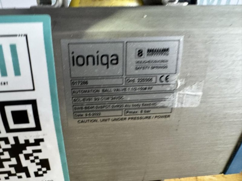 2022 Ioniqa / Max-Air Technology Pneumatic Quarter-Turn Ball Valve Assembly with Pneumatic Actuator
