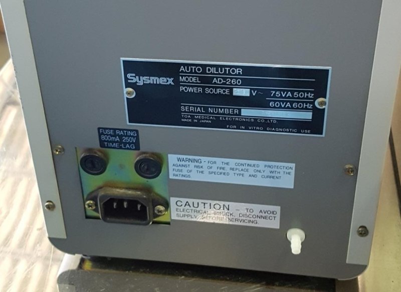 CAMPIONATORE DILUITORE – SYSMEX – MOD. AD-260