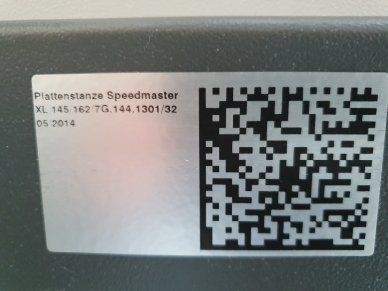 Druckplattenstanze/Lackplattenstanze für Heidelberg XL 145/162