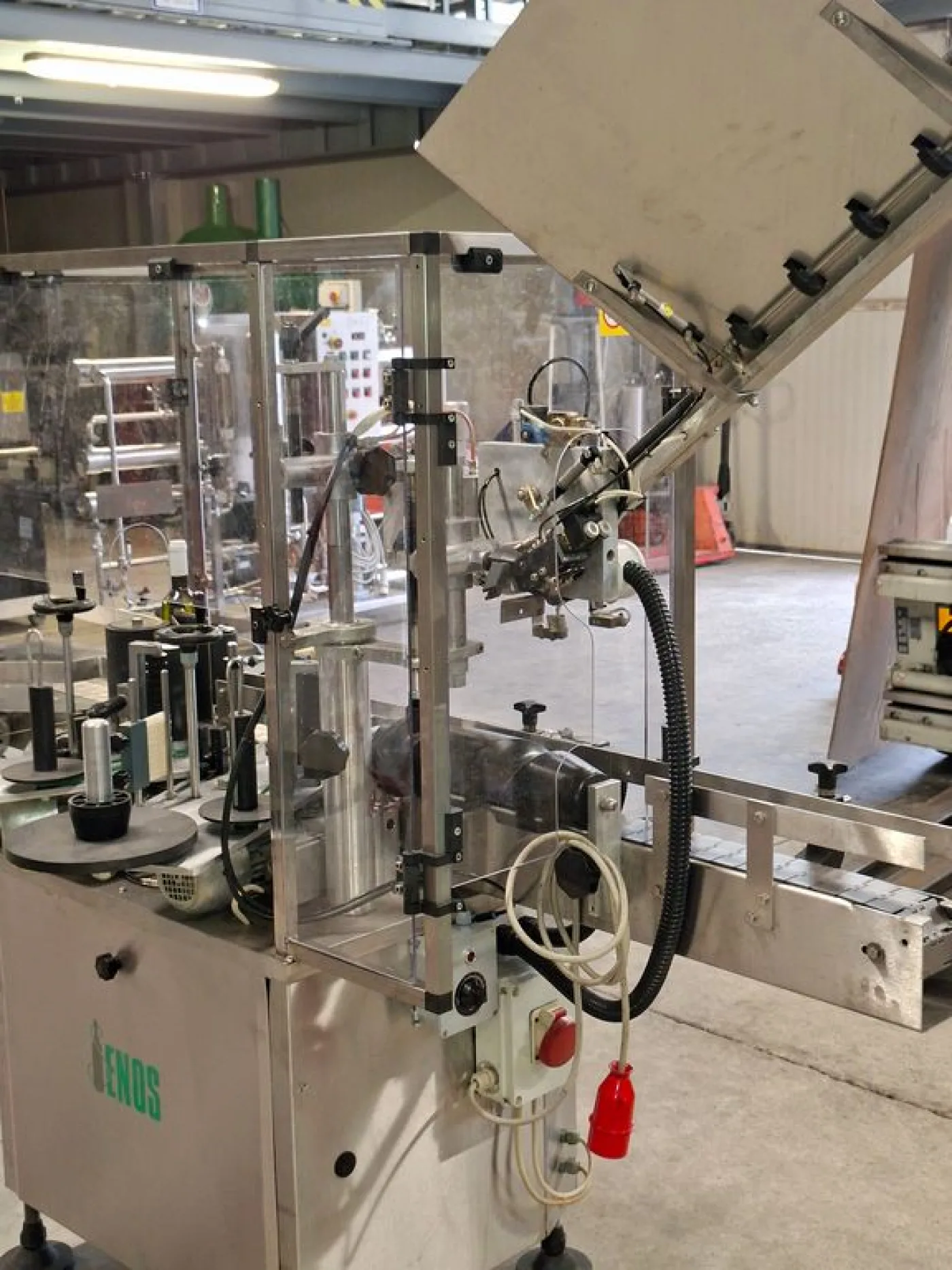 ENOS ADHESIVE LABELLING MACHINE, MODEL PIÙ, WITH 2 STATIONS, SECOND HAND MACHINE - 6