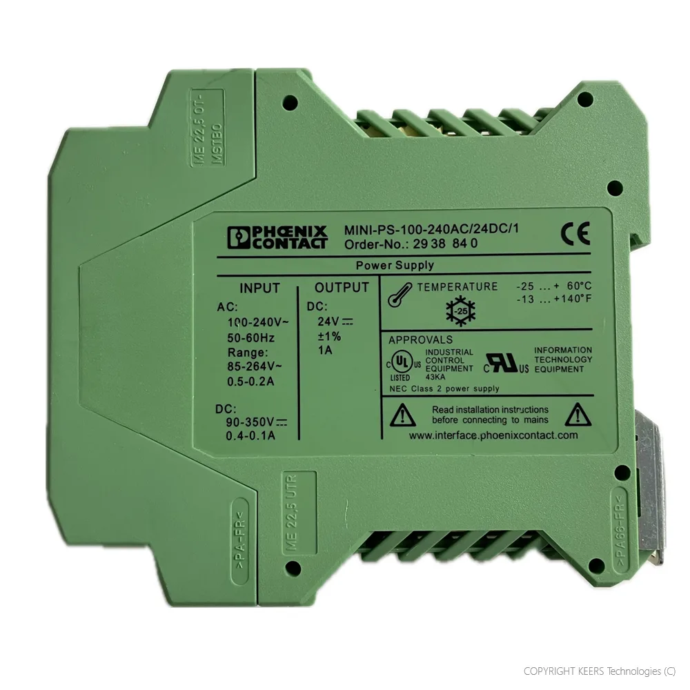 KT-MINI-PS-100-240AC/24DC/1 PHOENIX CONTACT MINI-PS-100-240AC/24DC/1
