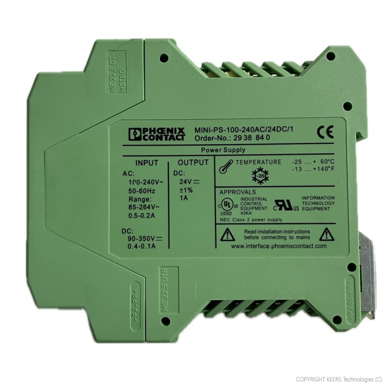 KT-MINI-PS-100-240AC/24DC/1 PHOENIX CONTACT MINI-PS-100-240AC/24DC/1