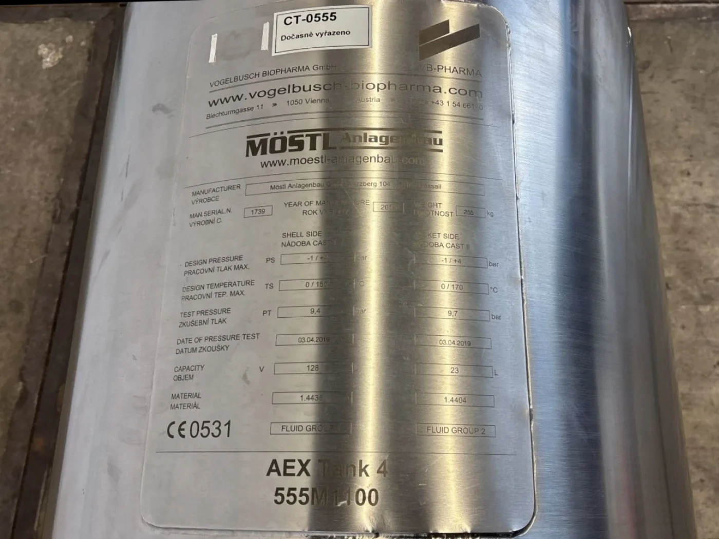 Möstl Anlagenbau GmbH Passail Pharma Reactor 128 L - Bioreactor - 4