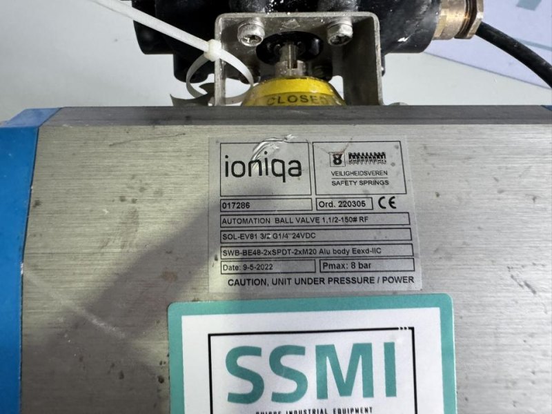 2022 Ioniqa / Max-Air Technology Pneumatic actuated ball valve