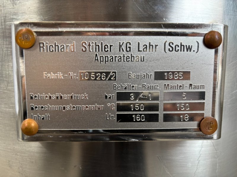 Richard Stihler 160 l - Stainless Steel Reactor