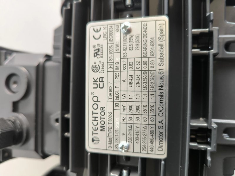 TECHTOP MOTOR T-802-2 1.1 KW UNUSED