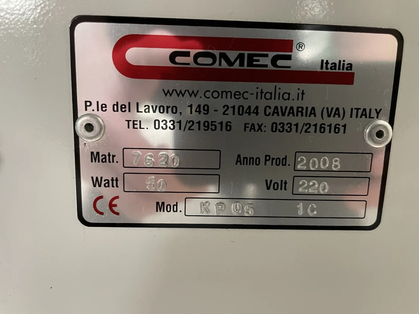MACHINE A TAMPOGRAPHIER TYPE “COMEC” KP05 - 4