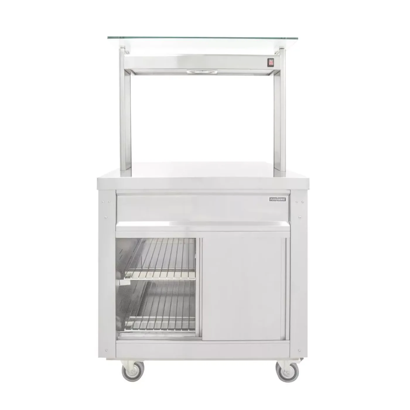 Parry Flexi-Serve Ambient Cupboard with Plain Top and Led Illuminated Gantry FS-A2PACK - islandcatering - 4