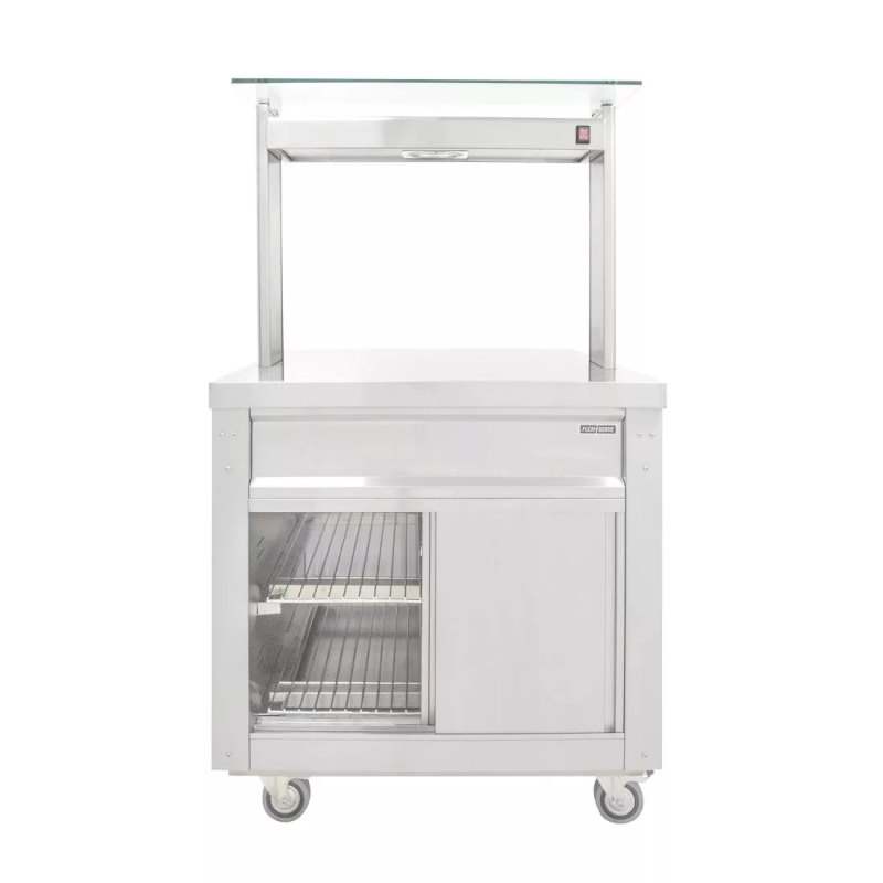 Parry Flexi-Serve Ambient Cupboard with Plain Top and Led Illuminated Gantry FS-A2PACK - islandcatering