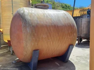 HORIZONTAL FIBERGLASS TANK STORAGE MODEL, CAPACITY 50 HL ABOUT, SECOND HAND EQUIPMENT