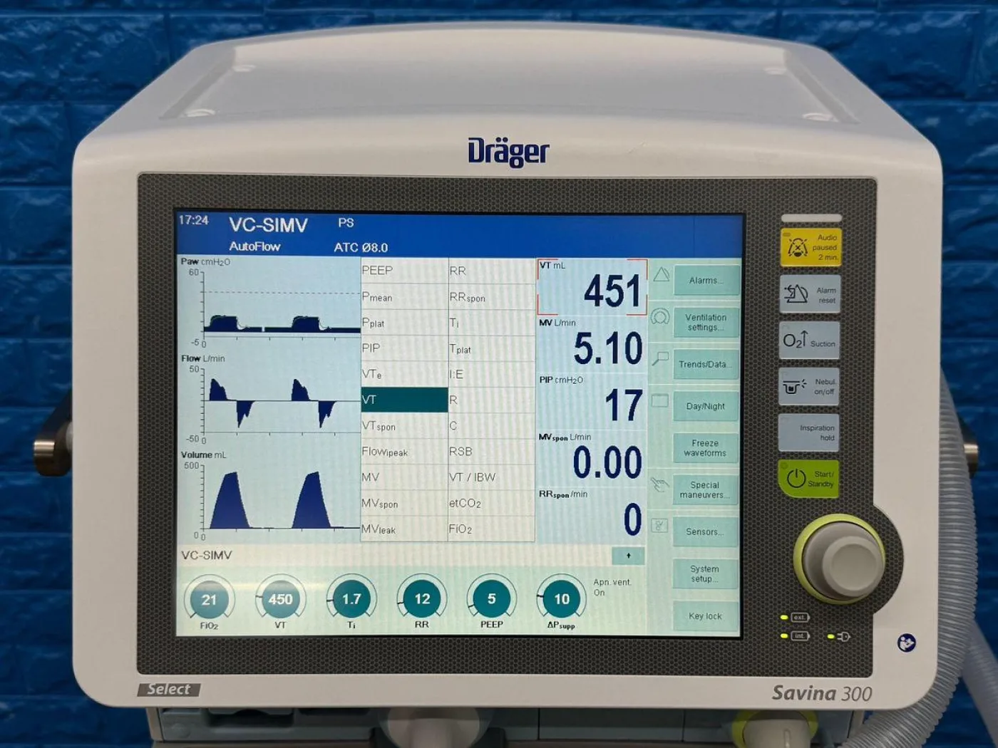 Drager Savina 300 Ventilator with low 803 Hours YOM: 2020 - 7