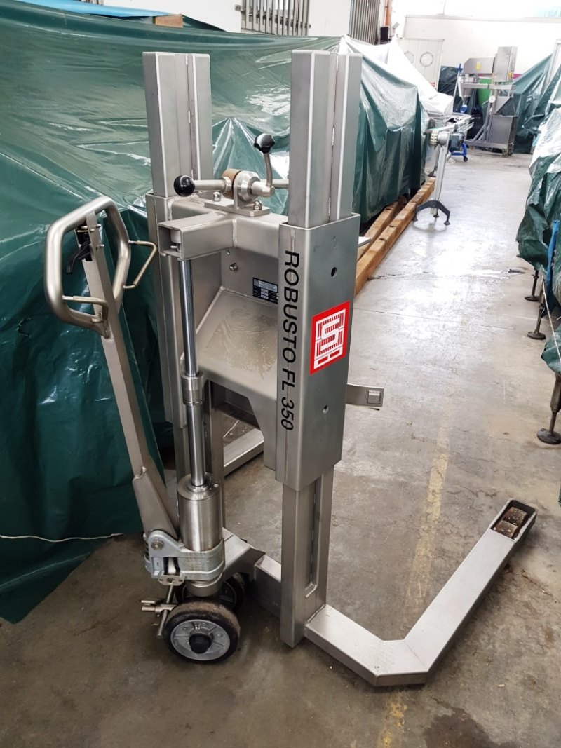 TRANSPALLET SANITARIO PER SOLLEVAMENTO / RIBALTAMENTO FUSTINI – SCHNEIDER – MOD. ROBUSTO FL 350