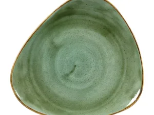 Churchill Stonecast Triangular Plates Samphire Green 311mm (Pack of 6) - islandcatering