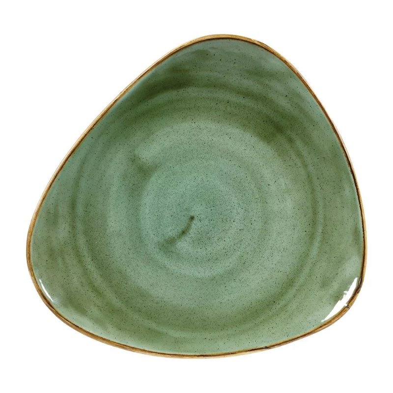 Churchill Stonecast Triangular Plates Samphire Green 311mm (Pack of 6) - islandcatering