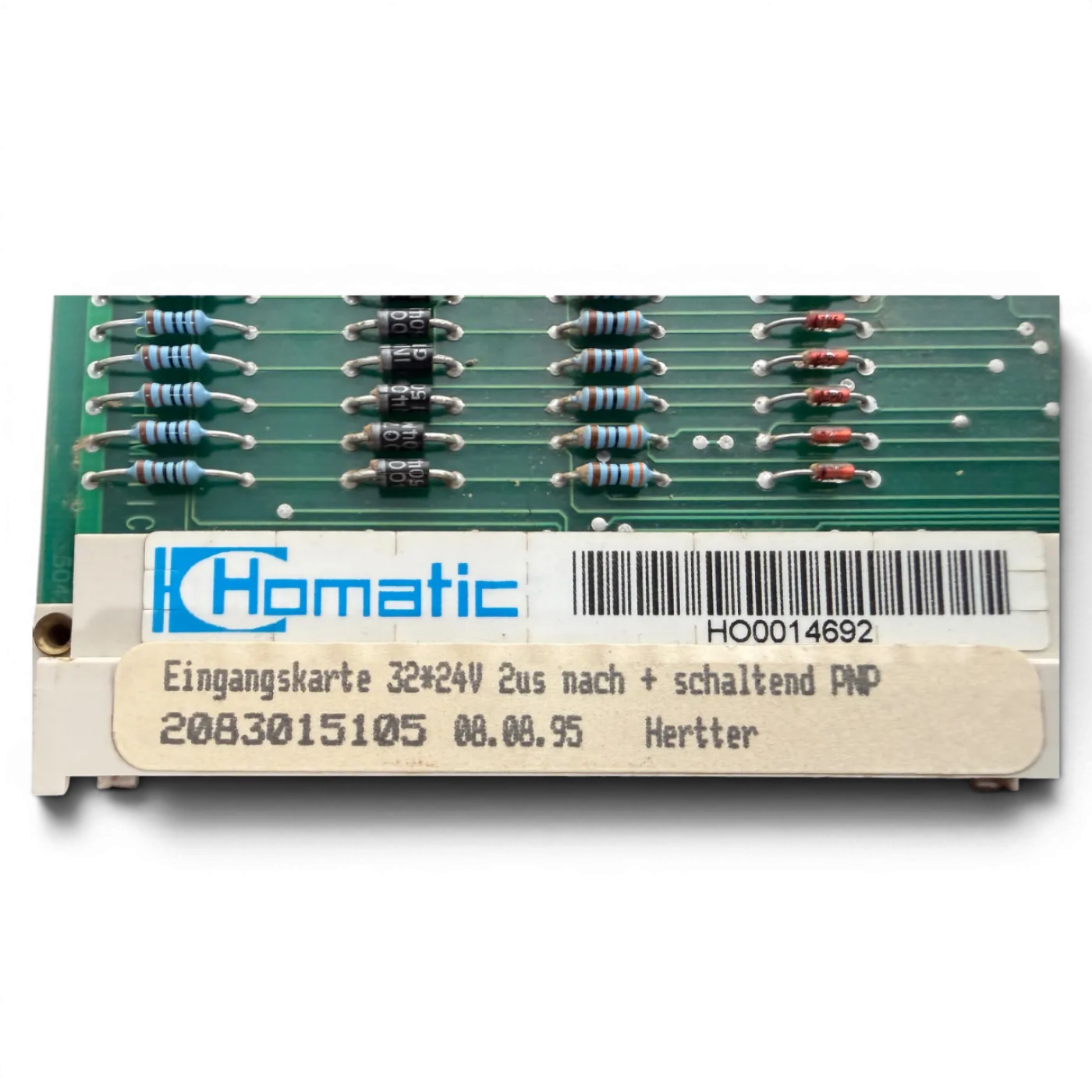HOMAG Eingangskarte 32E 24V PNP HC020 2US +SCHALTEND Art.-Nr. 20B3015105 für BAZ 32 BOF - 5