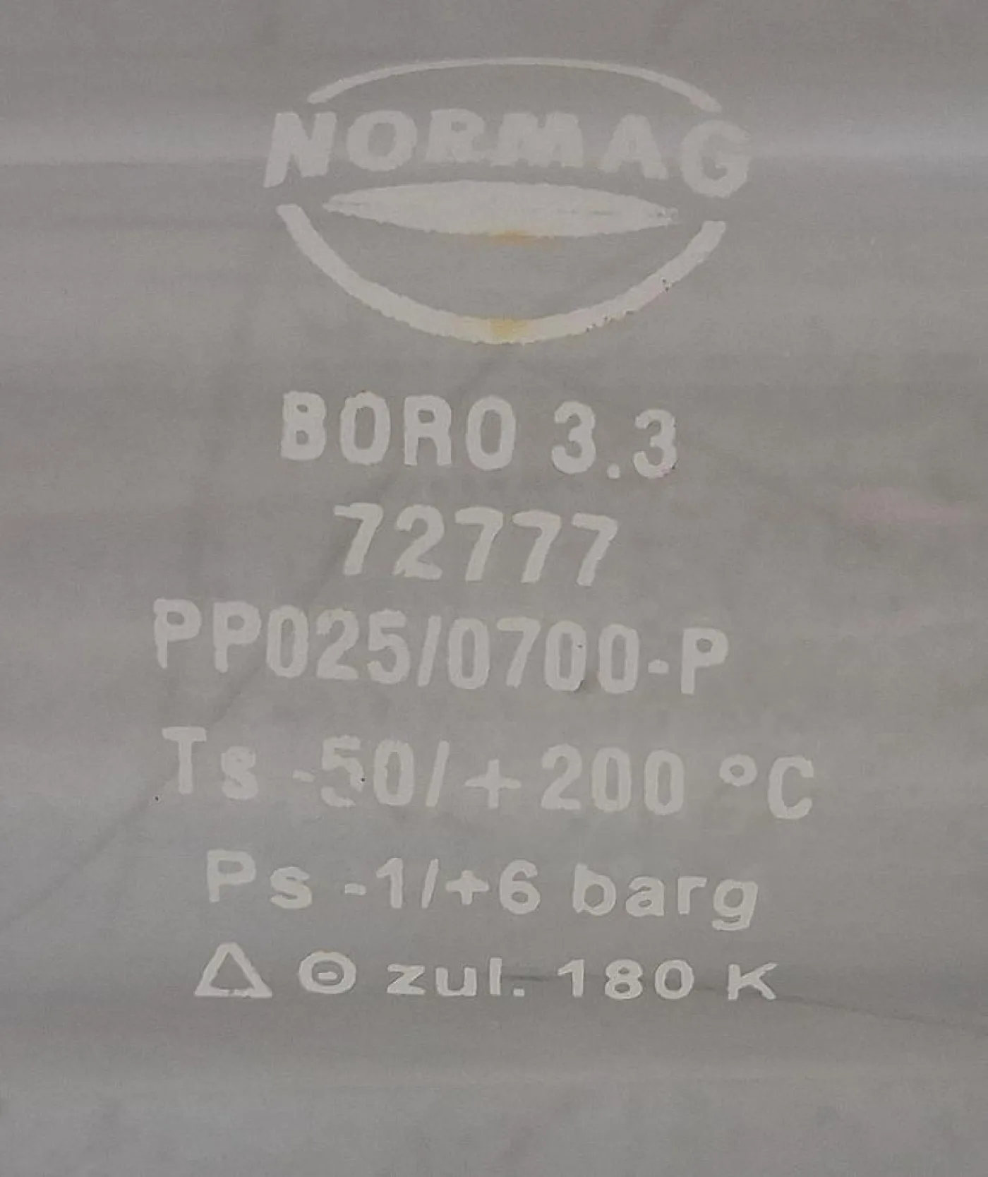 Normag Rohr DN 25, Länge 700 mm – Typ PF Borosilikatglasrohr - 1