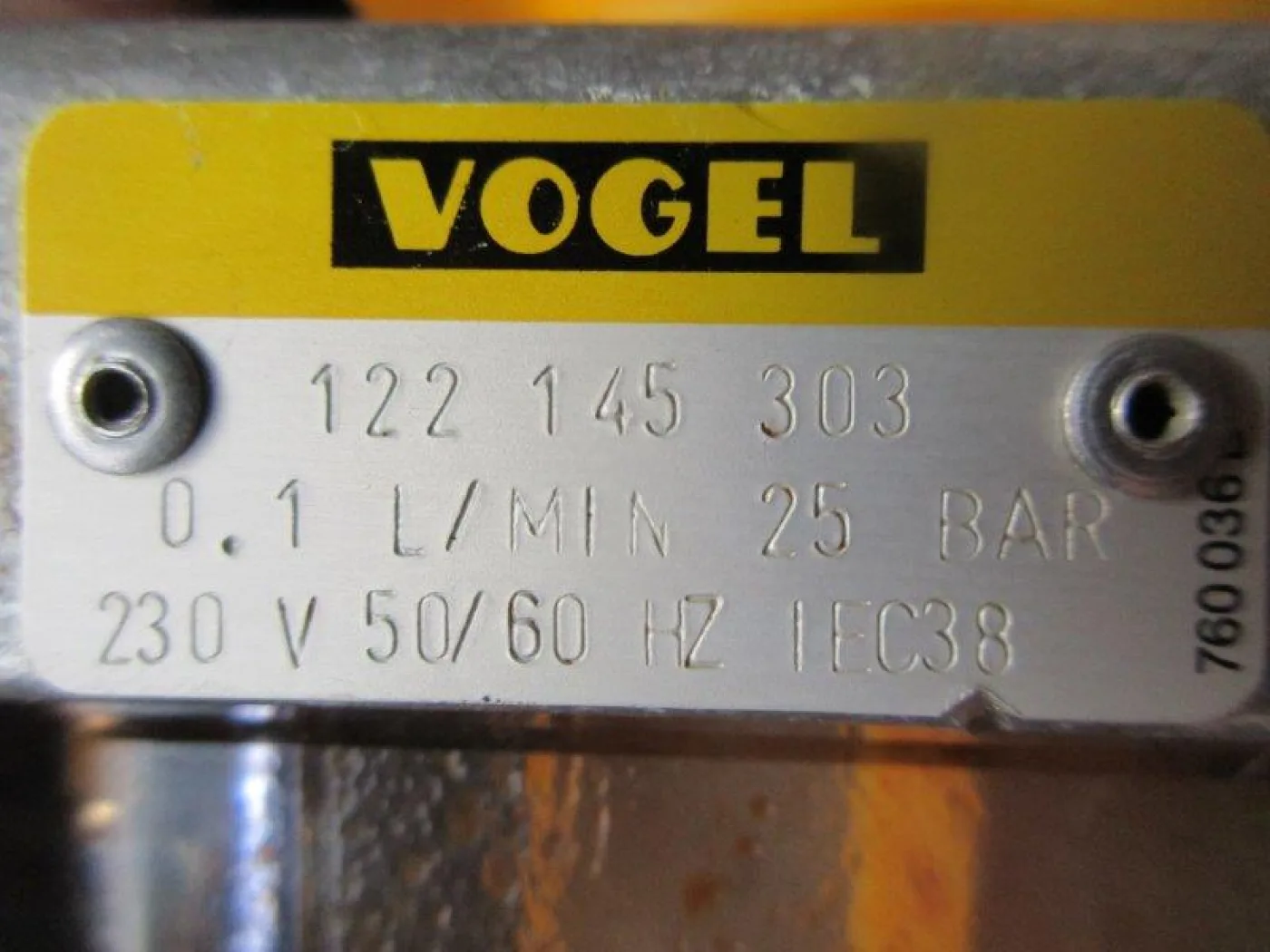 122 148 303 – 0,1l/min – 25 ba VOGEL - 2