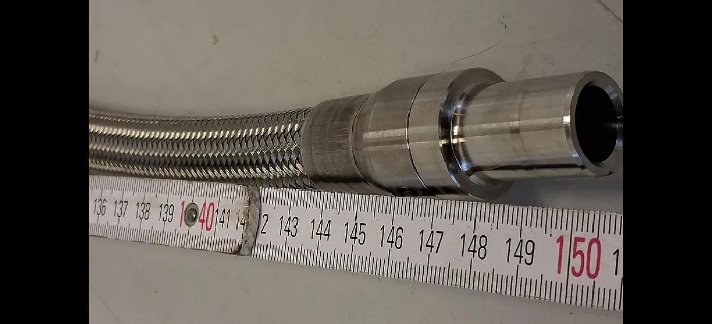 Swagelok PTFE-Teflonschlauch mit Edelstahlumflechtung – Typ SS-TH12TA12TA12-60, Länge 150 cm - 8