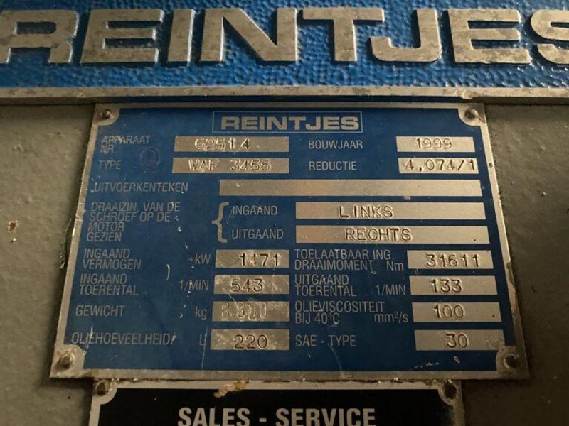 1999 REINTJES WAF 3455 GEARBOX