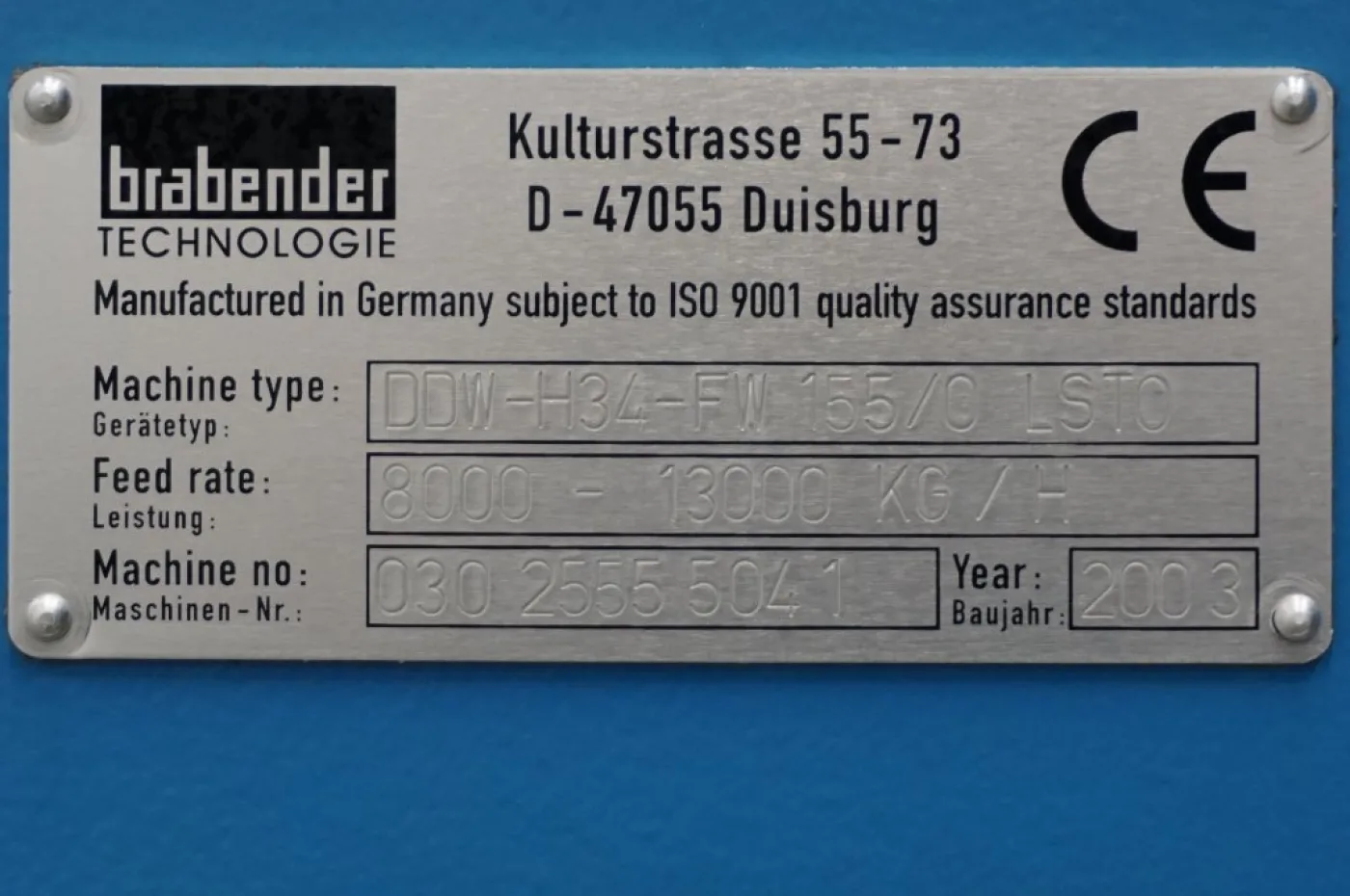Brabender Flexwall FW 155 - Metering screw - 2