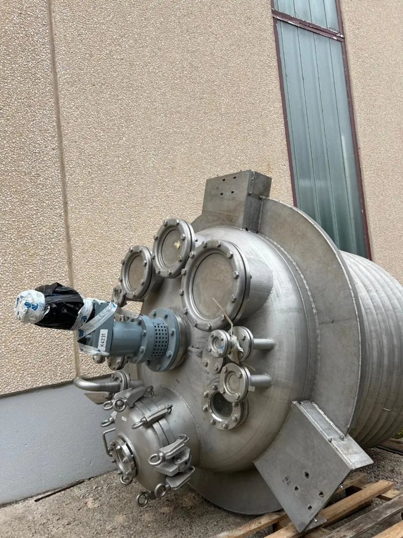 USED STAINLESS STEEL ATEX REACTOR 316L 2455 LITERS WITH AGITATION