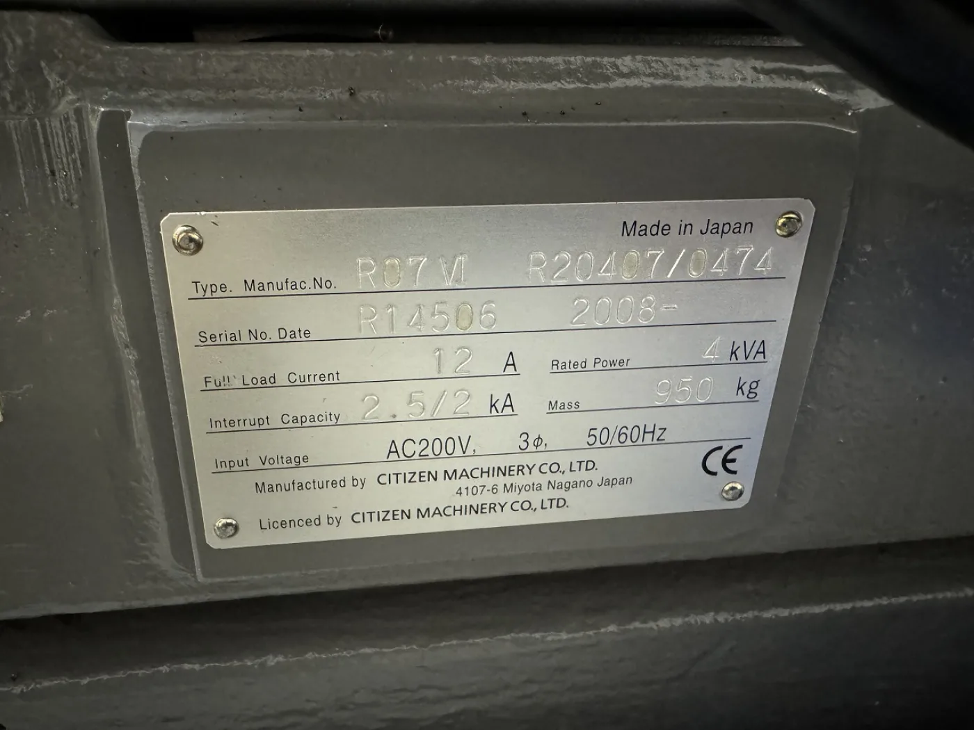 TOUR AUTOMATIQUE CNC “CITIZEN” CINCOM R07-VI - 2
