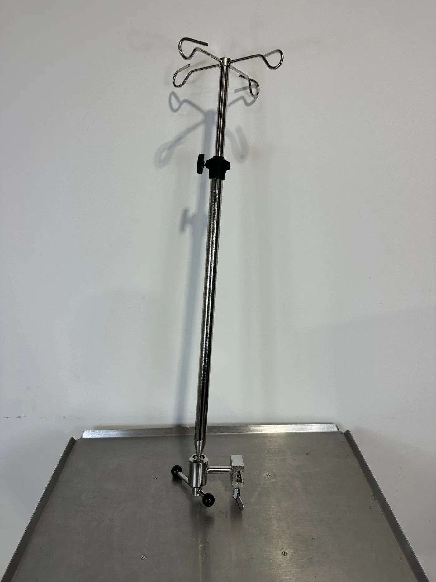 Infusionsständer für Standardschiene Edelstahl - 1