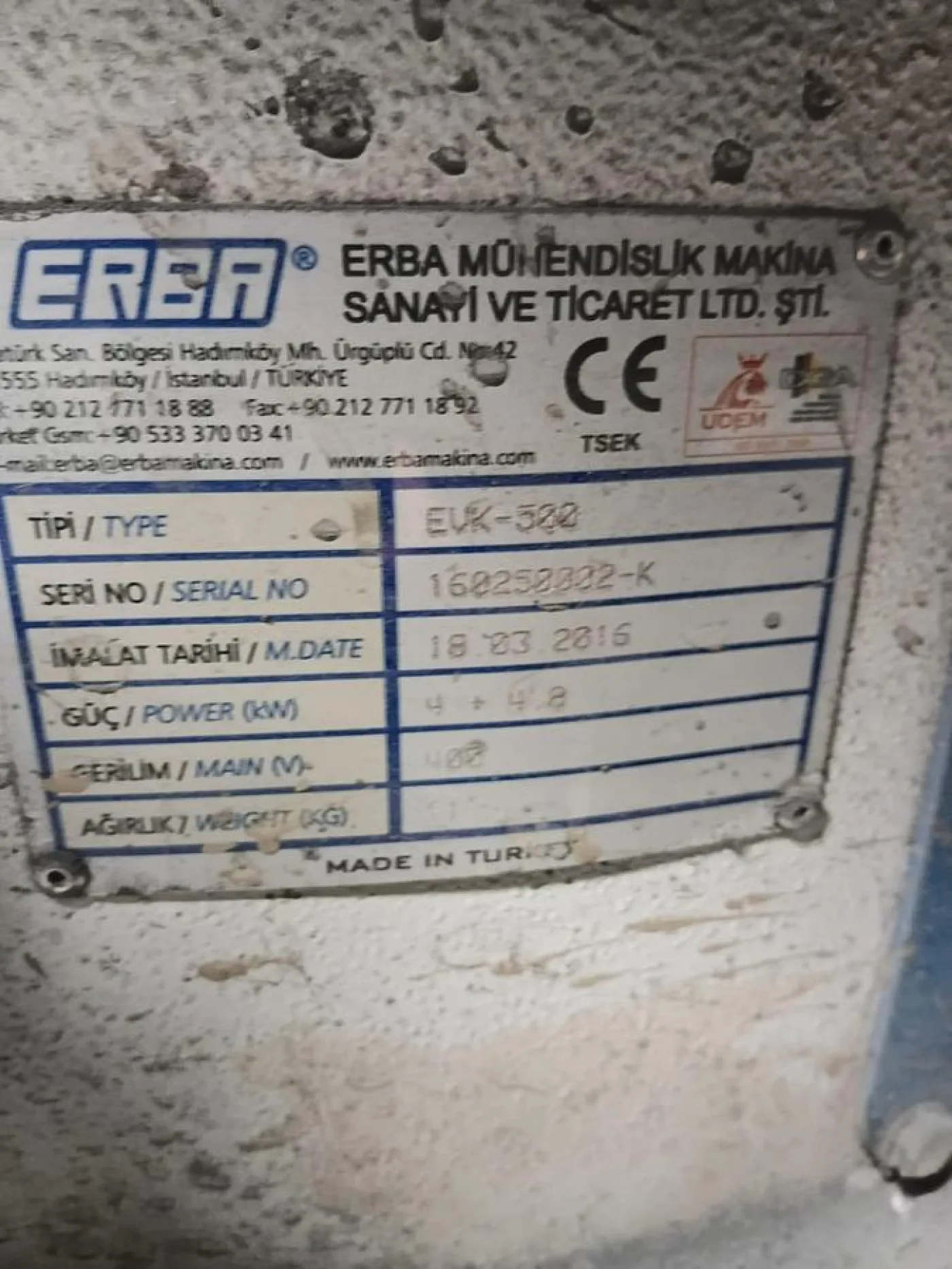 Erba Machinery EVK-500 Surface Cleaning Machine & Vibratory Maize Dryer 500L Industrial Finishing Line - 3