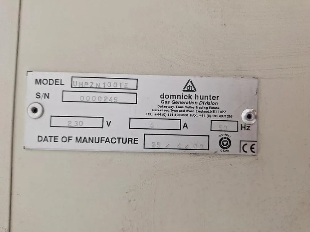 Domnick Hunter Nitrox Z UHPZN1001 Nitrogen Generator