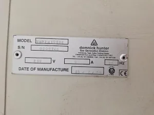 Domnick Hunter Nitrox Z UHPZN1001 Nitrogen Generator