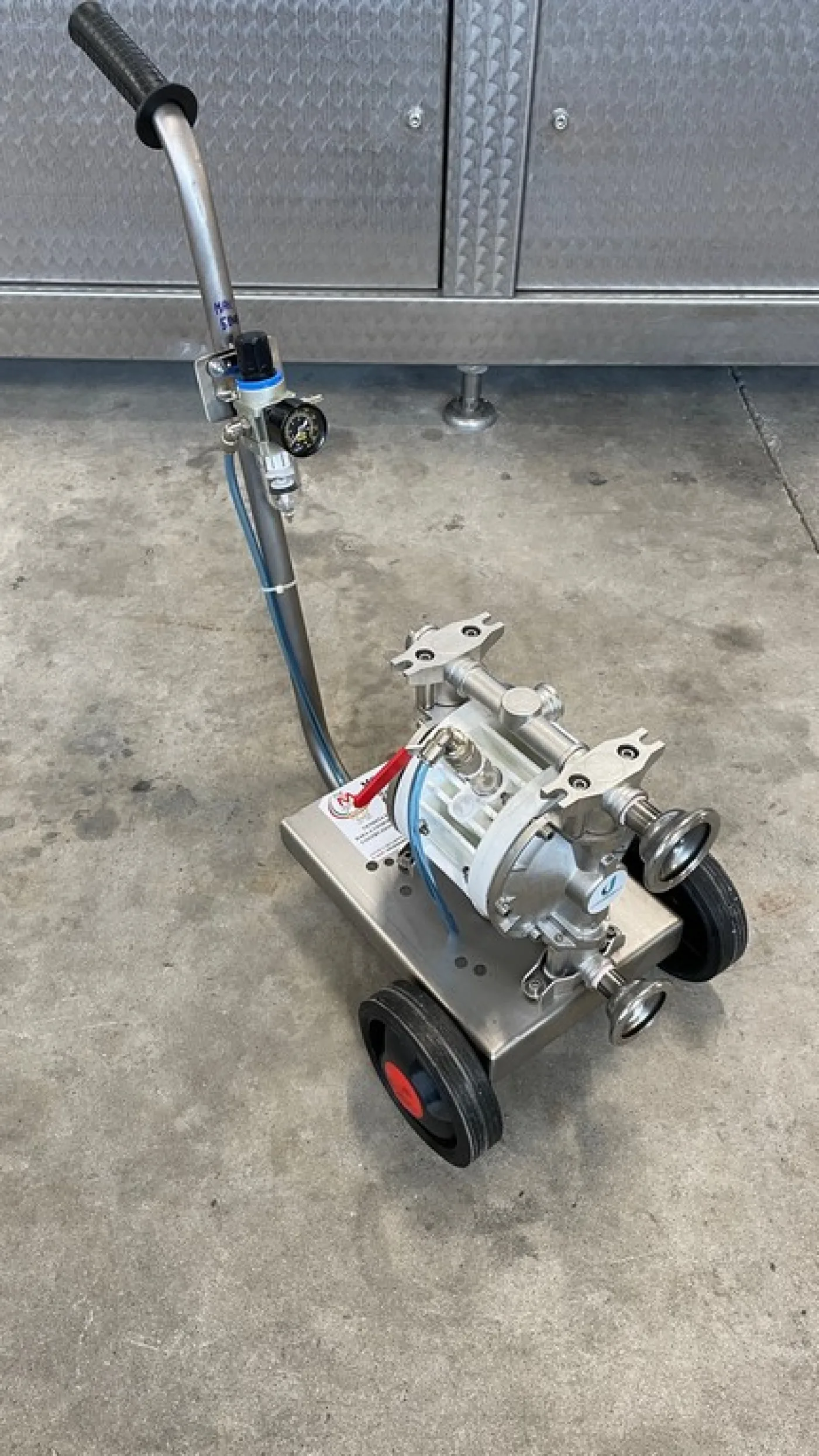 PNEUMATIC DOUBLE DIAPHRAGM PUMPS POWERED BY COMPRESSED AIR, SELF-PRIMING, ENTIRELY IN AISI 316 STAINLESS STEEL, NEW MACHINES - 1