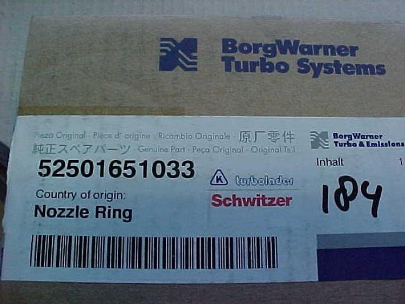 NOZZLE RING KKK 4MF-184 TURBOCHARGER