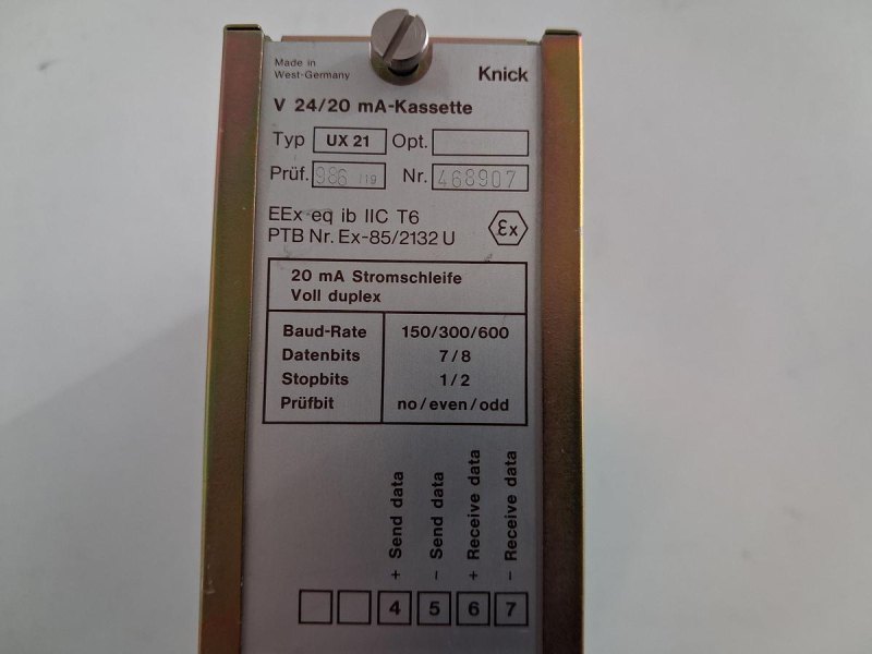 Knick UX 21 V 24/20 mA Kassette