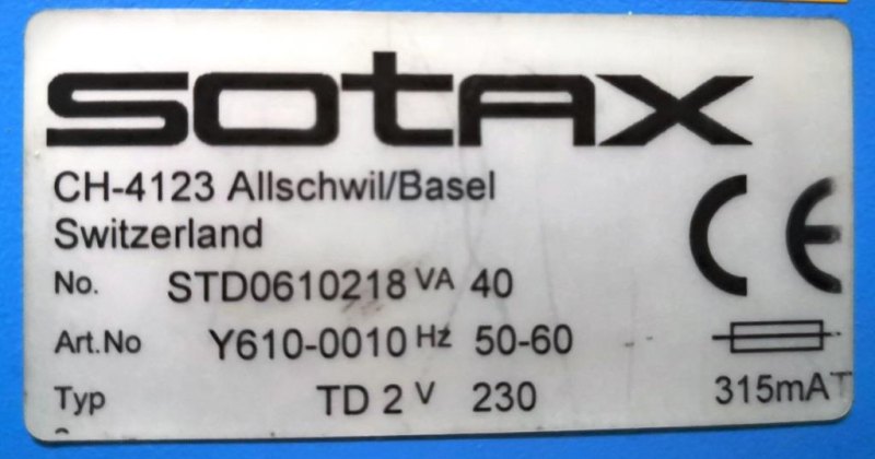 TESTER DENSITA’ POLVERI – SOTAX – MOD. TD 2