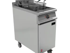 Falcon Dominator Plus Twin Basket Fryer with Fryer Angel on Castors - islandcatering