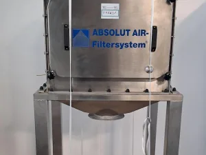 Absolut Air - Filtersystem für Feststoff- oder Staubabscheidung aus Prozessluft.