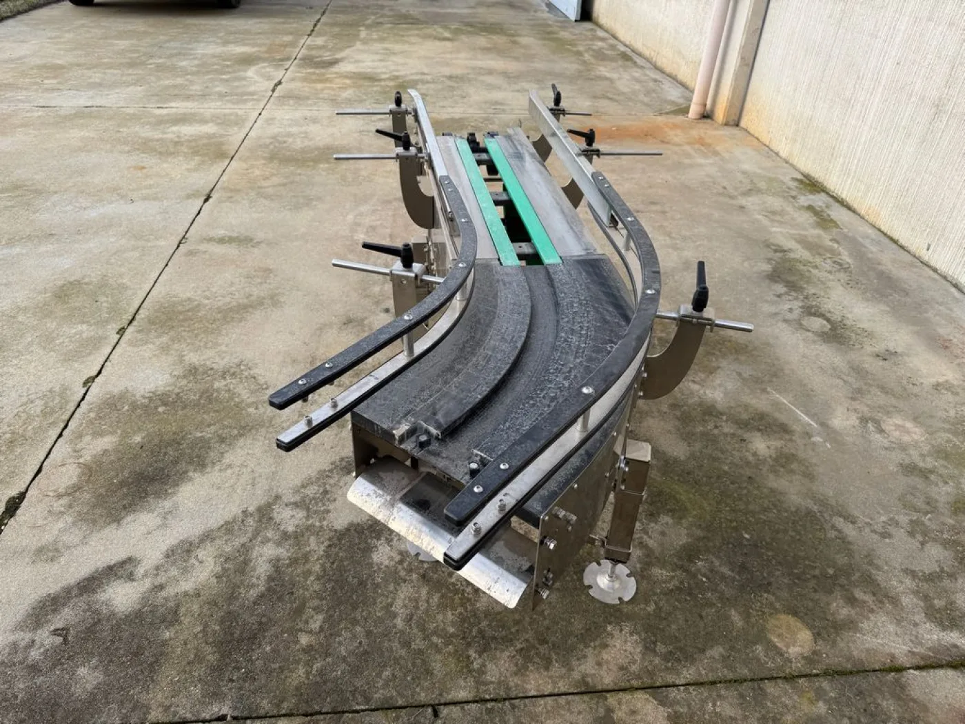 CHAIN RETURN ROLLER CONVEYOR WITH CURVE IN STAINLESS STEEL, SECOND HAND EQUIPMENT - 2