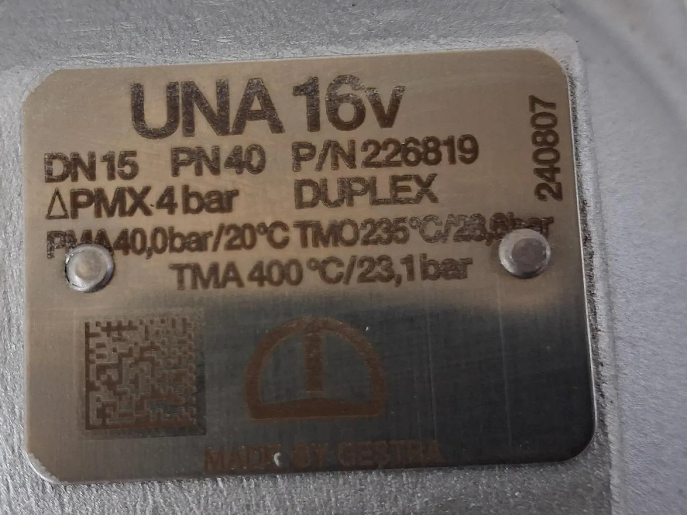 GESTRA UNA 16v Schwimmerkondensatableiter DN15 PN40 Duplex - 4
