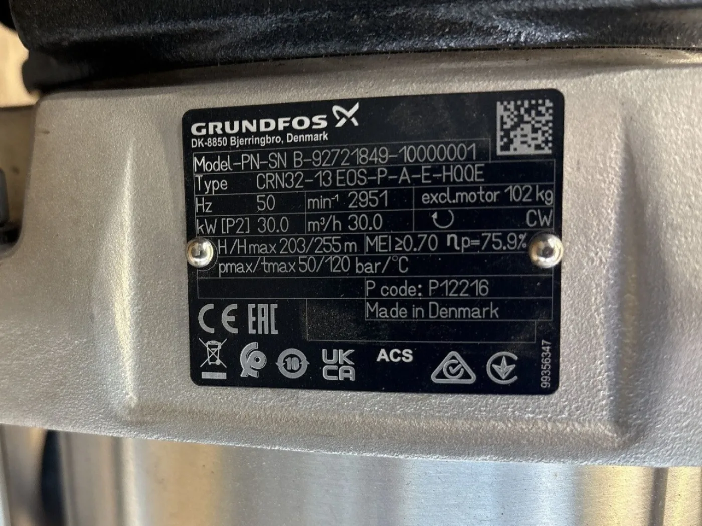 Grundfos CRN32-13 EOS-P-A-E-HQQE - Centrifugal Pump - 1