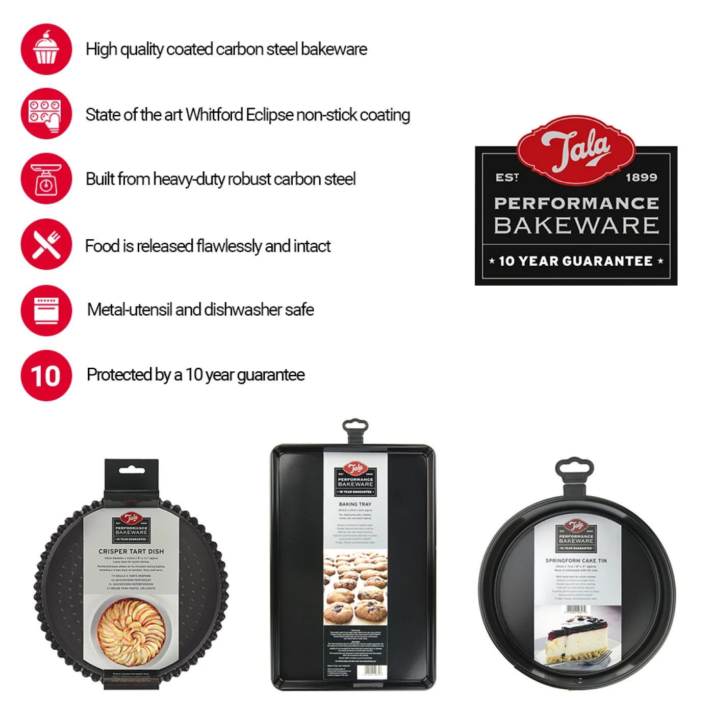 Tala Performance Eclipse Non-Stick 28cm x 3.5cm Tart Tin - islandcatering - 5