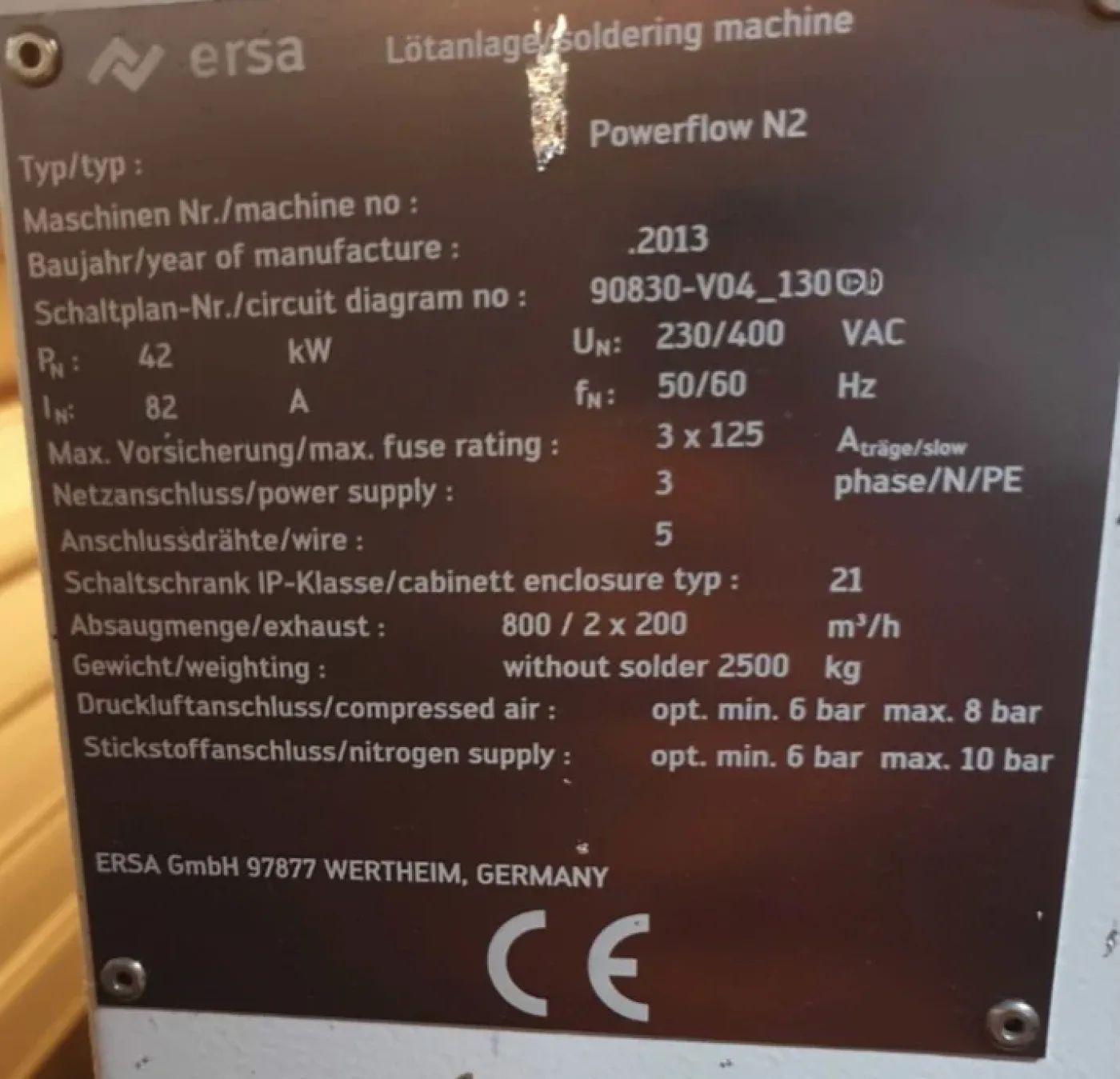 ERSA Powerflow N2, vintage 2013, wave soldering oven - 2