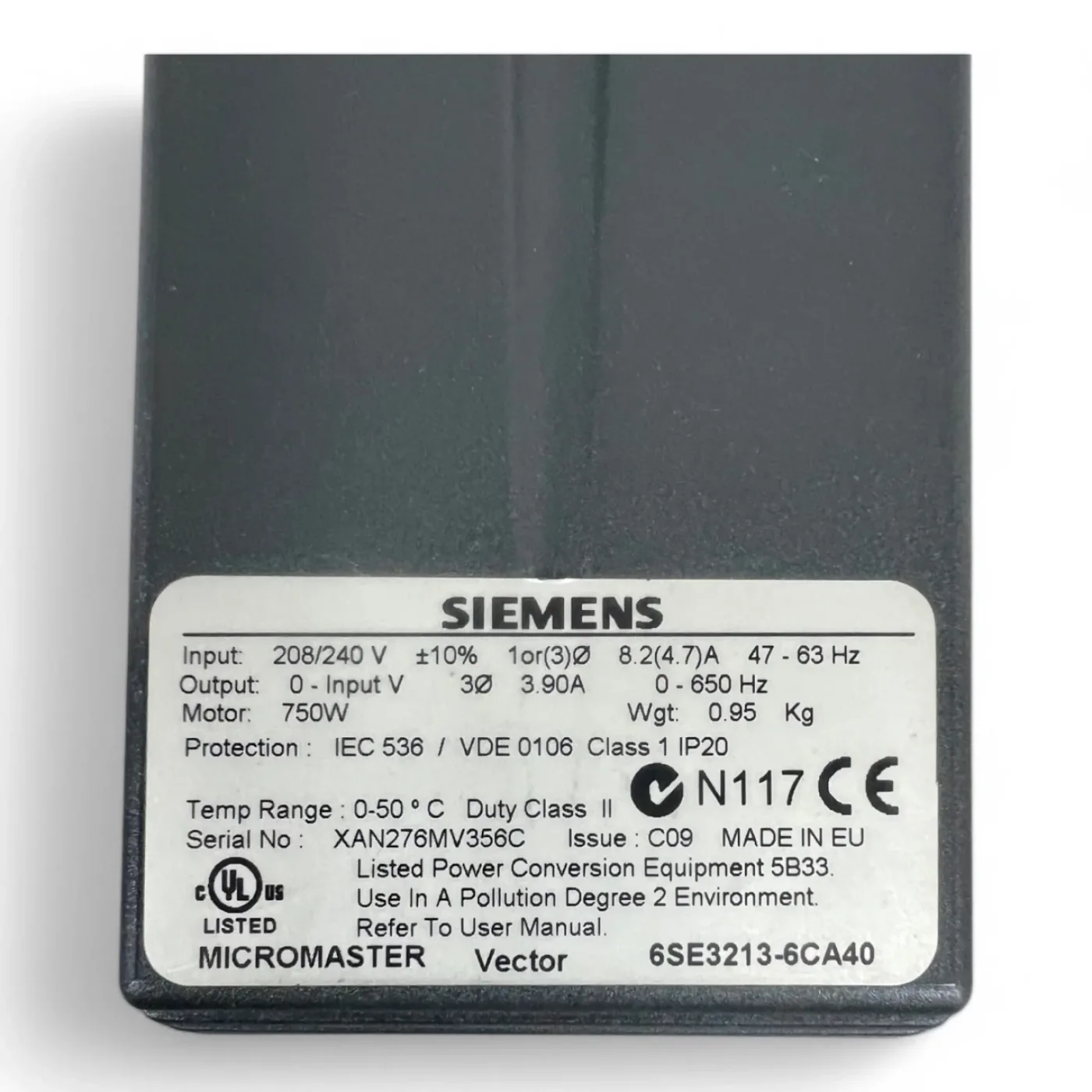 Siemens MICROMASTER Vector 6SE3213-6CA40 Frequenzumrichter - 3